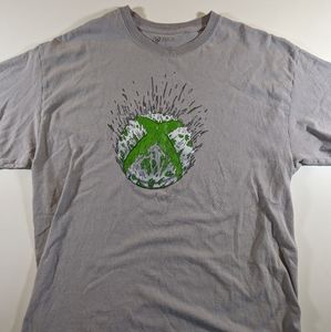 Xbox Video Game T Shirt Size XL Gray Green Logo